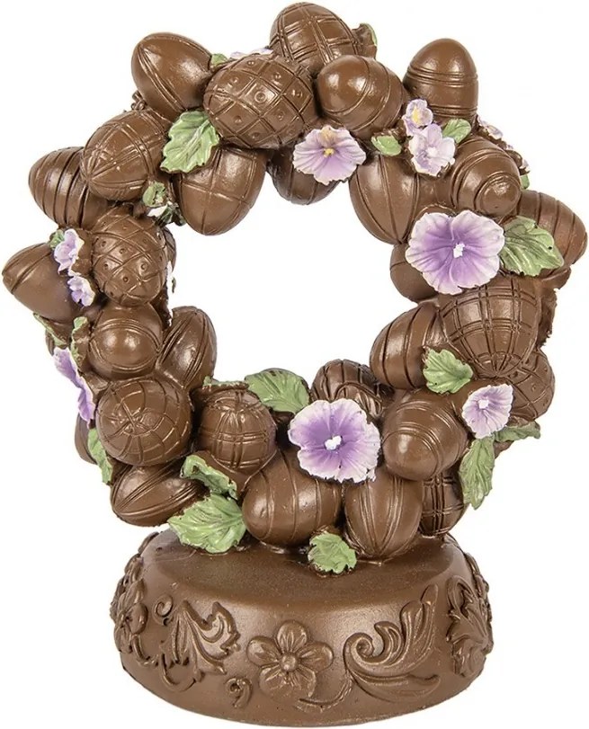 Decorative Figurine Egg 17x11x19 Cm Brown Plastic - 17*11*19 cm