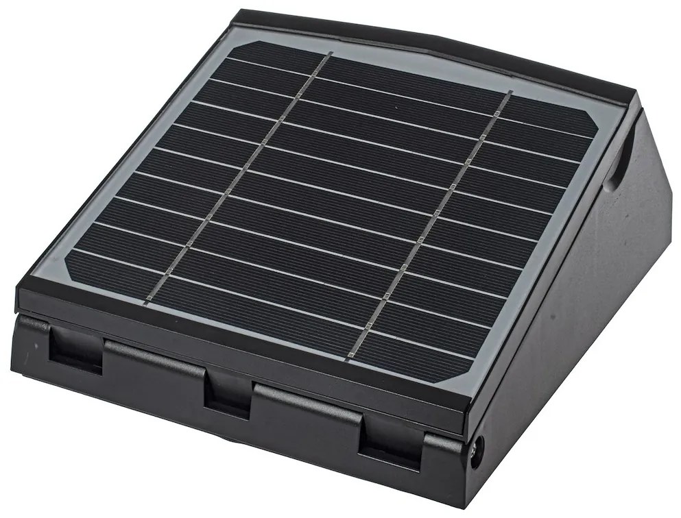 Ecolamp Exteriérové solárne nástenné LED svietidlo Solar, 1x LED 7w, čierna, pohybový senzor