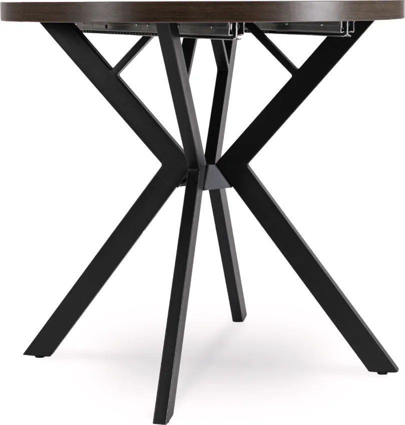 Rozkladací stôl DORIAN 80-160 cm orech/čierna