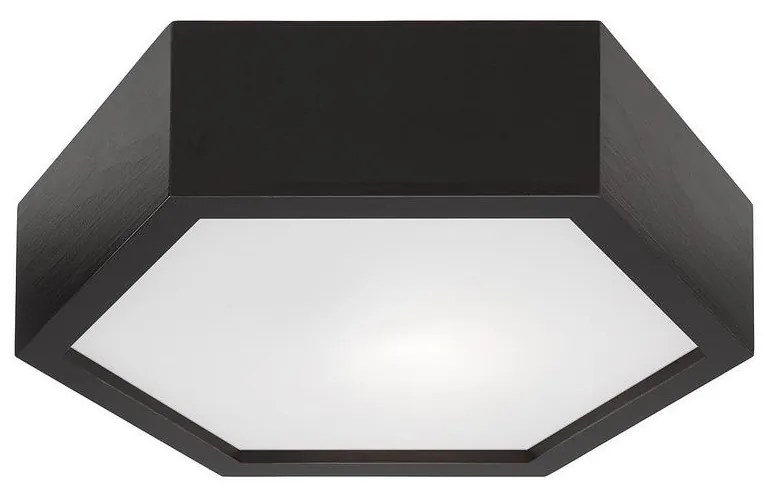 Stropné svietidlo HEX 1xE27/60W/230V pr. 32 cm borovica čierna