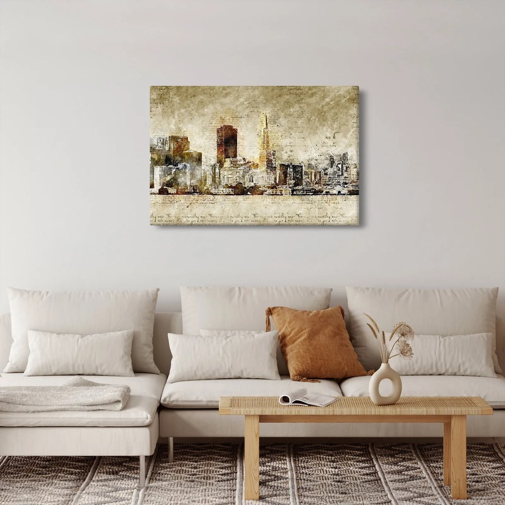 Obraz - Umelecky stvárnené mesto (90x60 cm)