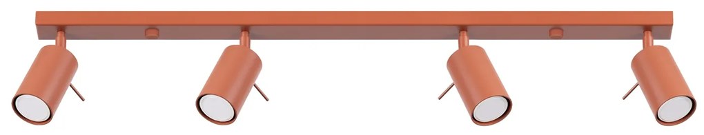 Bodové svietidlo Ring, 4x oranžové kovové tienidlo, (možnosť polohovania)