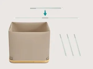 Koš na prádlo Leslie 65 L hnědý