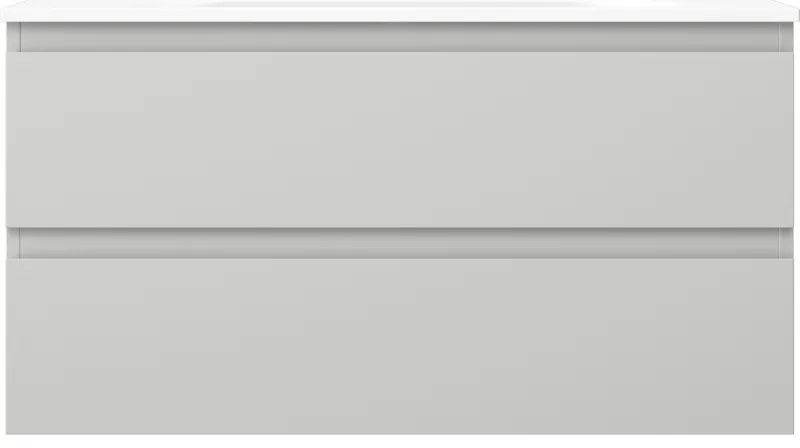 Mexen Orio, kúpeľňová skrinka 90 cm s umývadlom Vela, 2 zásuvky, šedá matná/biela matná, 91A10-09047-2-BFF62-W23M01