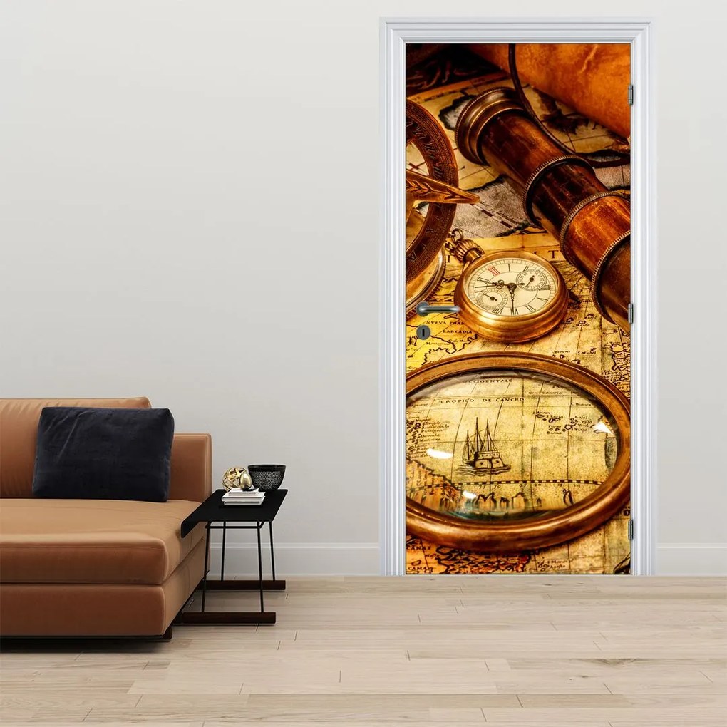 Fototapeta na dvere - Historické pomôcky námorníkov (95x205cm)