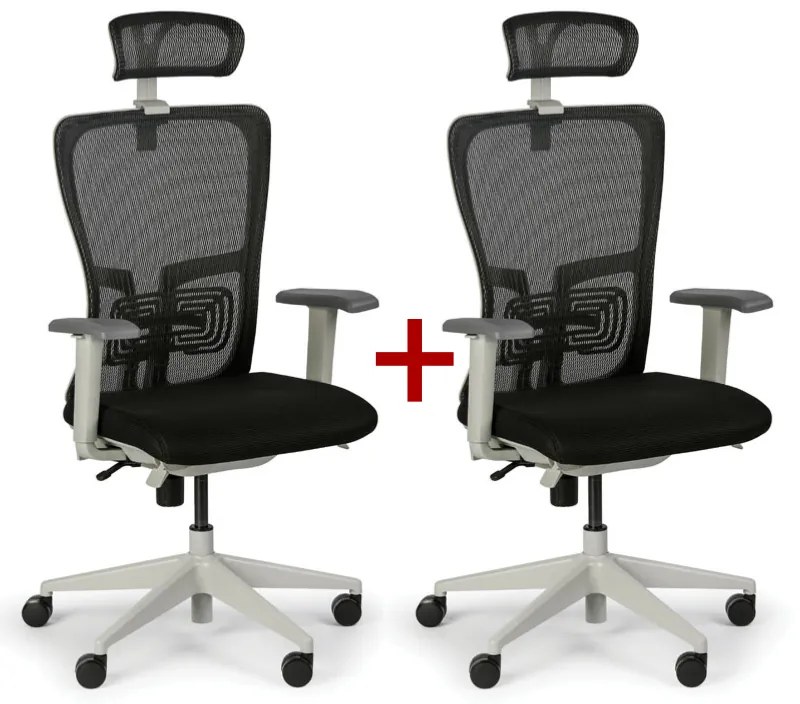 Kancelárska stolička GAM 1+1 ZADARMO, čierna