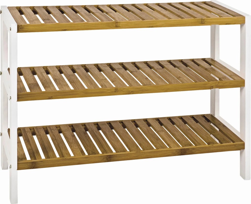 XXXLutz REGÁL, prírodná farba, biela, bambus, 70/54/26 cm - Online Only drobný nábytok - 001931016002
