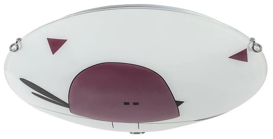 Rabalux 71278 detské sklenené stropné svietidlo Fowly, biela