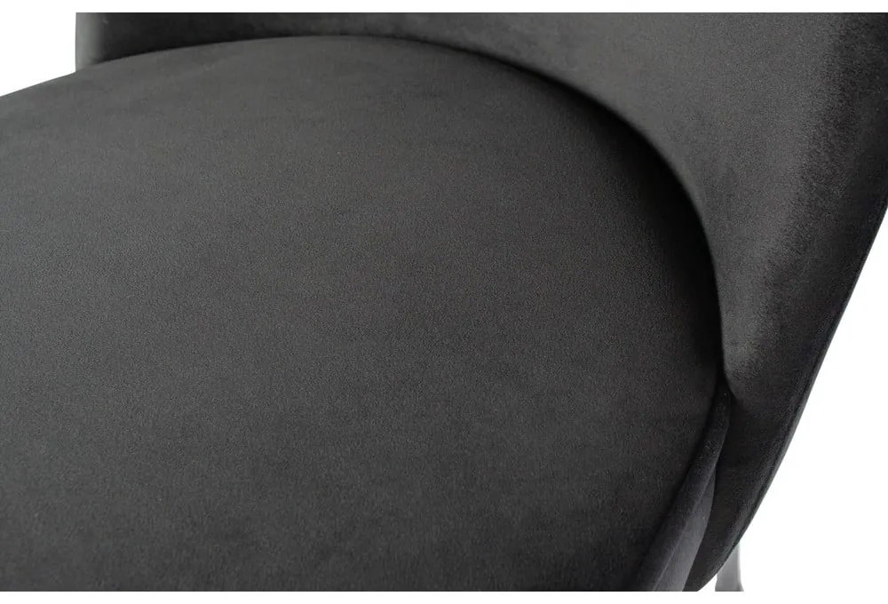 Čierne zamatové jedálenské stoličky v súprave 2 ks Vogue – WOOOD