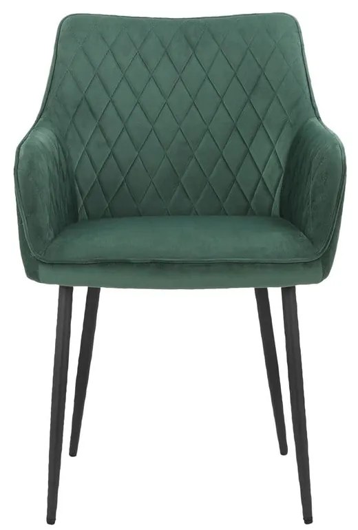 Zelené čalúnené jedálenské kreslá v súprave 2 ks Elvira – Støraa