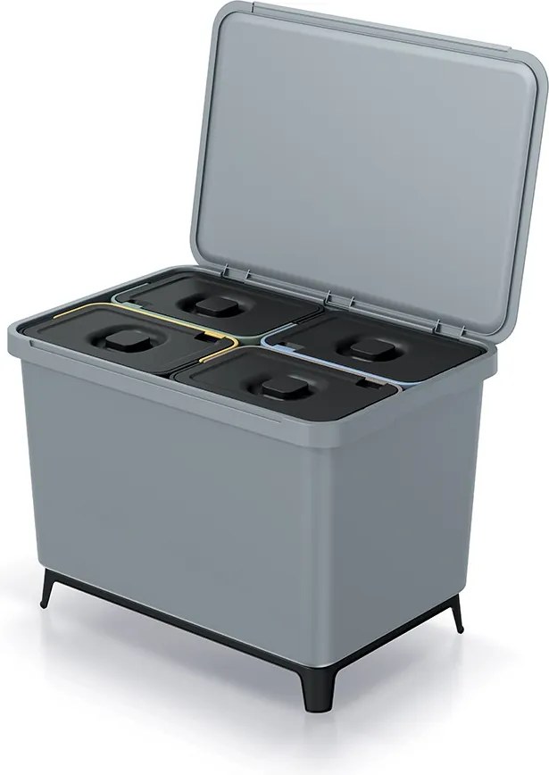 Odpadkový kôš SYSTEMO 4x10 L sivý