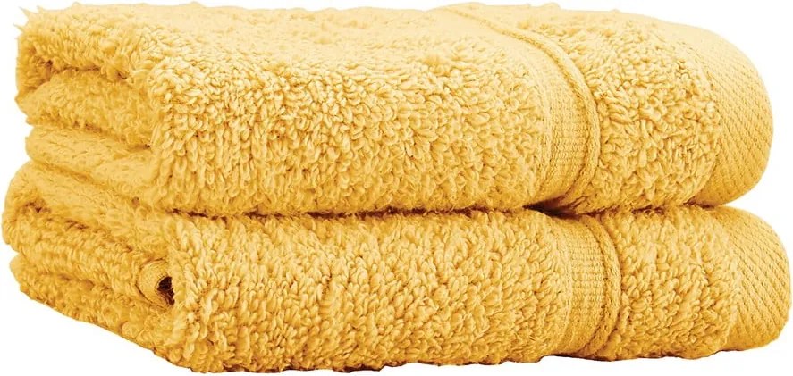 Žlté froté bavlnené uteráky v súprave 2 ks 30x30 cm Zero Twist – Catherine Lansfield
