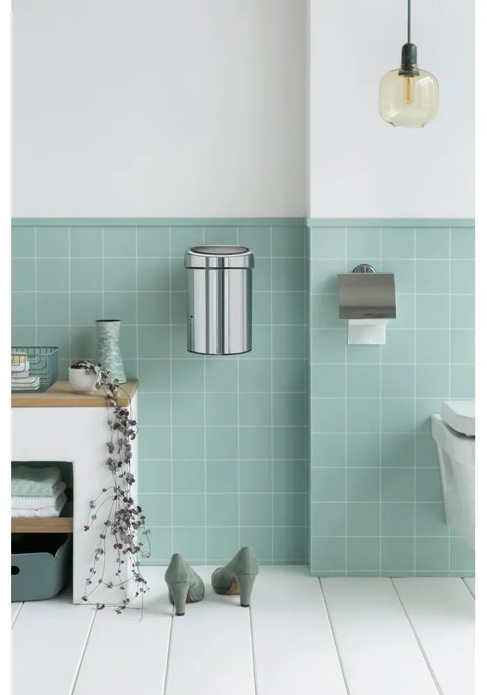 Dotykový oceľový odpadkový kôš v lesklo striebornej farbe 3 l Touch Bin – Brabantia