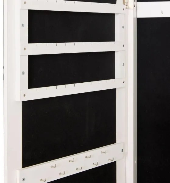 Atmosphera - Stojacie zrkadlo so šperkovnicou LEXY 158x38 cm biela