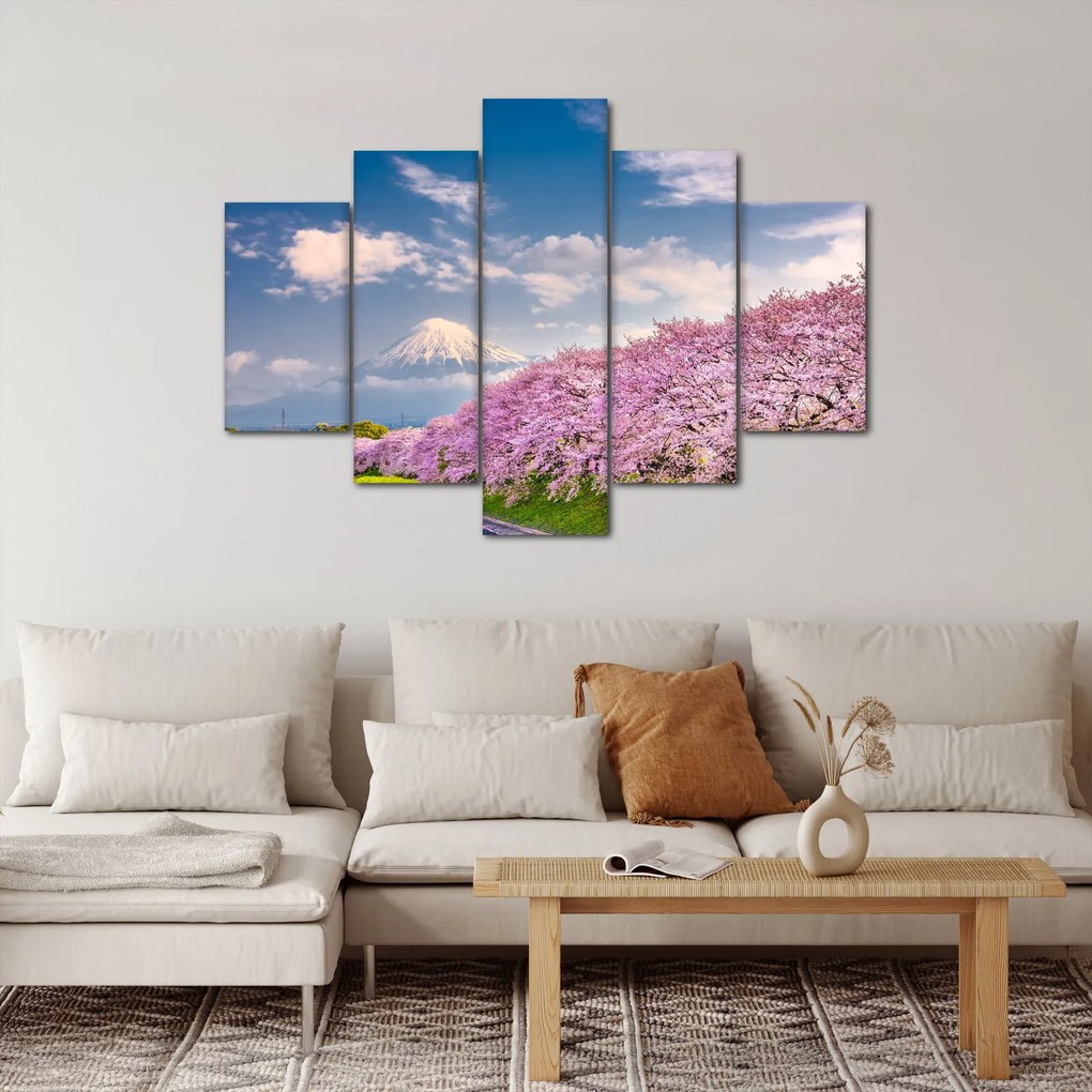 Obraz - Japonská jarná krajina (150x105 cm)