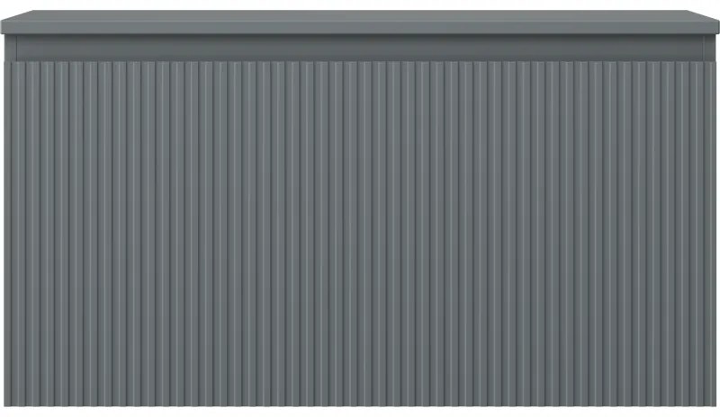 Mexen Rivel, kúpeľňová skrinka 90 cm s hornou časťou, 1 zásuvka, drážkovaná, grafit matná - 91A20-09047-1-BFC66