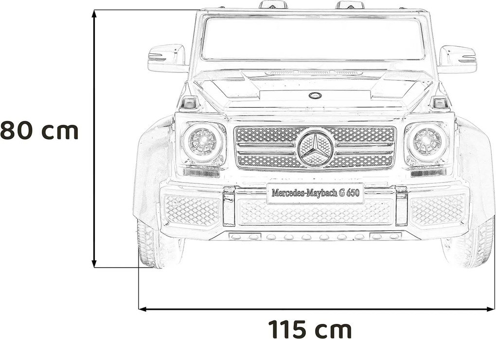 Ramiz Mercedes Benz MAYBACH G650 STRONG vozidlo Modrá