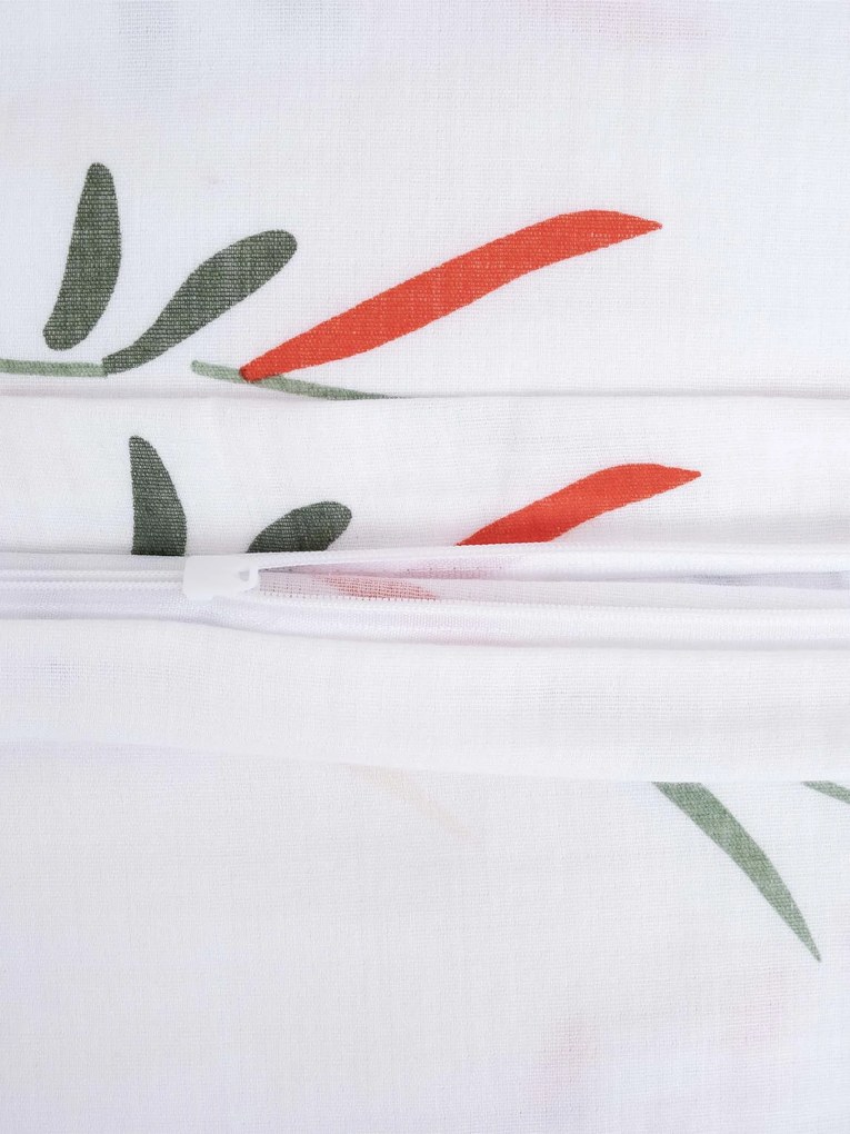 Mušelínová obliečka na vankúš 40 × 60 cm – Vlčie maky biele