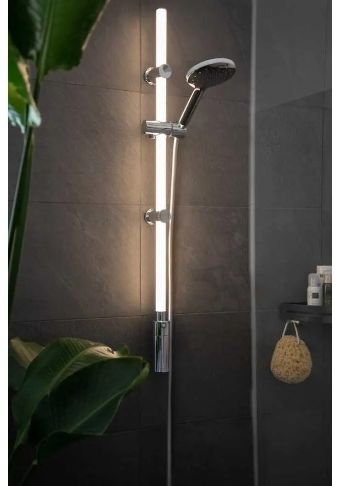 Sprchová súprava v striebornej farbe 94 cm LED – Wenko