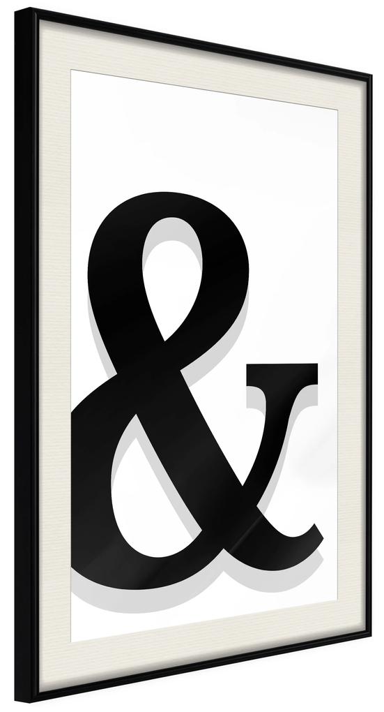 Artgeist Plagát - Decorative Letter [Poster] Veľkosť: 30x45, Verzia: Zlatý rám
