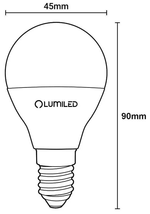 LED žiarovka E14 P40 2,5W = 25W 249lm 4000K Neutrálna 180° LUMILED