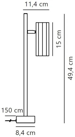 Nordlux - Stolná lampa ALANIS 1xGU10/15W/230V čierna