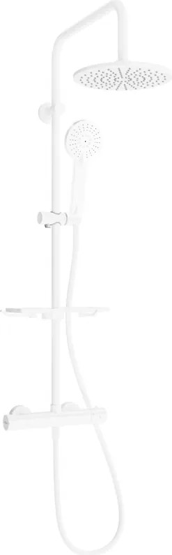 Mexen KT40 stenová sprchová súprava s dažďovými tryskami a termostatickou batériou, biela- 771504093-20
