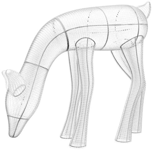 Twinkly TW3RD140SPP-TEU - LED RGBW Stmievateľný vonkajší sob 160xLED IP44 Wi-Fi