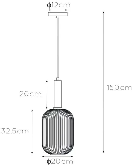Lucide 45386/20/33 - Luster na lanku MALOTO 1xE27/40W/230V pr. 20 cm zelená