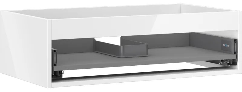 Mexen Box-A, závesná skrinka 80 cm, 1 zásuvka, biela lesklá, 91AX0-0800-235-1-00