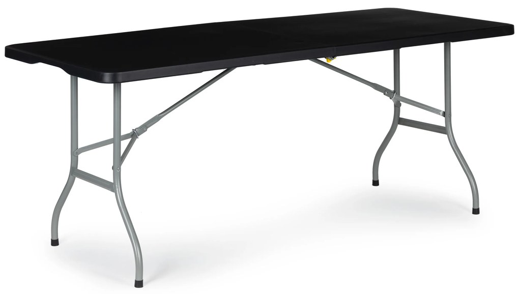 ModernHome Záhradný cateringový stôl rozkladací 180 cm - čierny