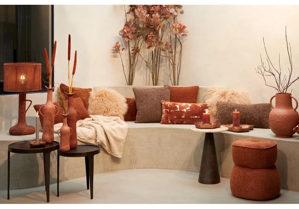 Kovový okrúhly odkladací stolík ø 43 cm Tobias – Light &amp; Living