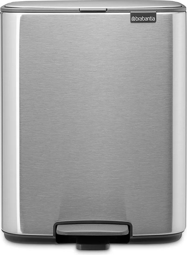 Pedálový oceľový odpadkový kôš v matne striebornej farbe 12 l Bo – Brabantia