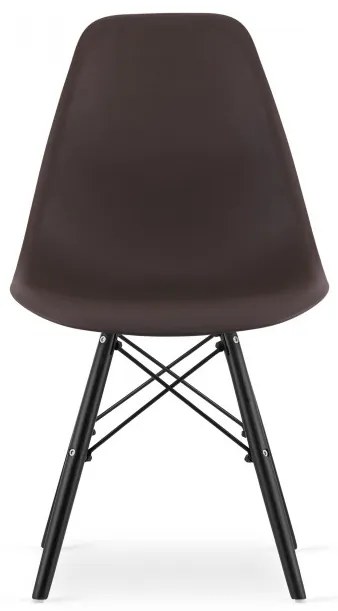 Set dvoch jedálenských stoličiek OSAKA káva (čierne nohy) 2ks