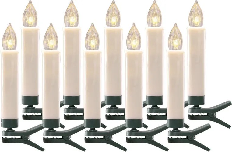 Bezdrôtové LED sviečky na stromček sada 10 ks