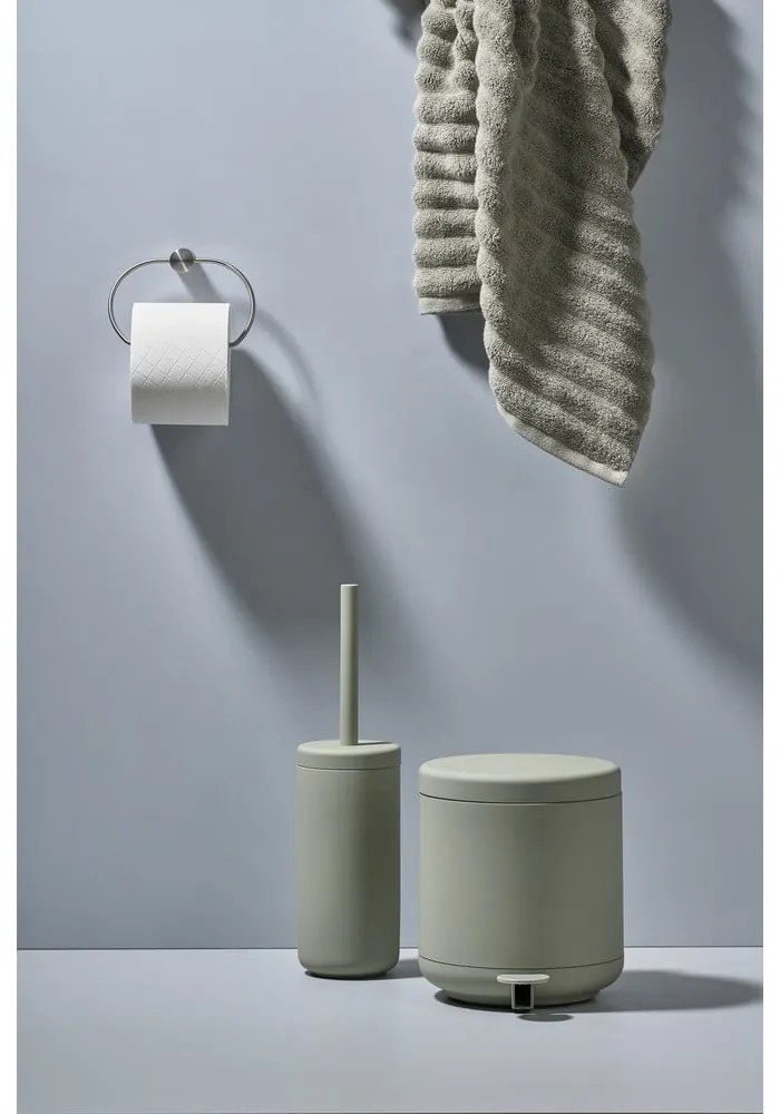 Sivozelená toaletná kefa z kameniny Zone Eucalyptus