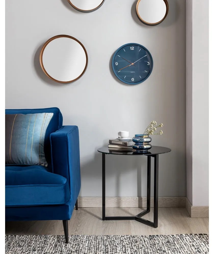 Čierny odkladací stolík La Forma Marae, ⌀ 50 cm