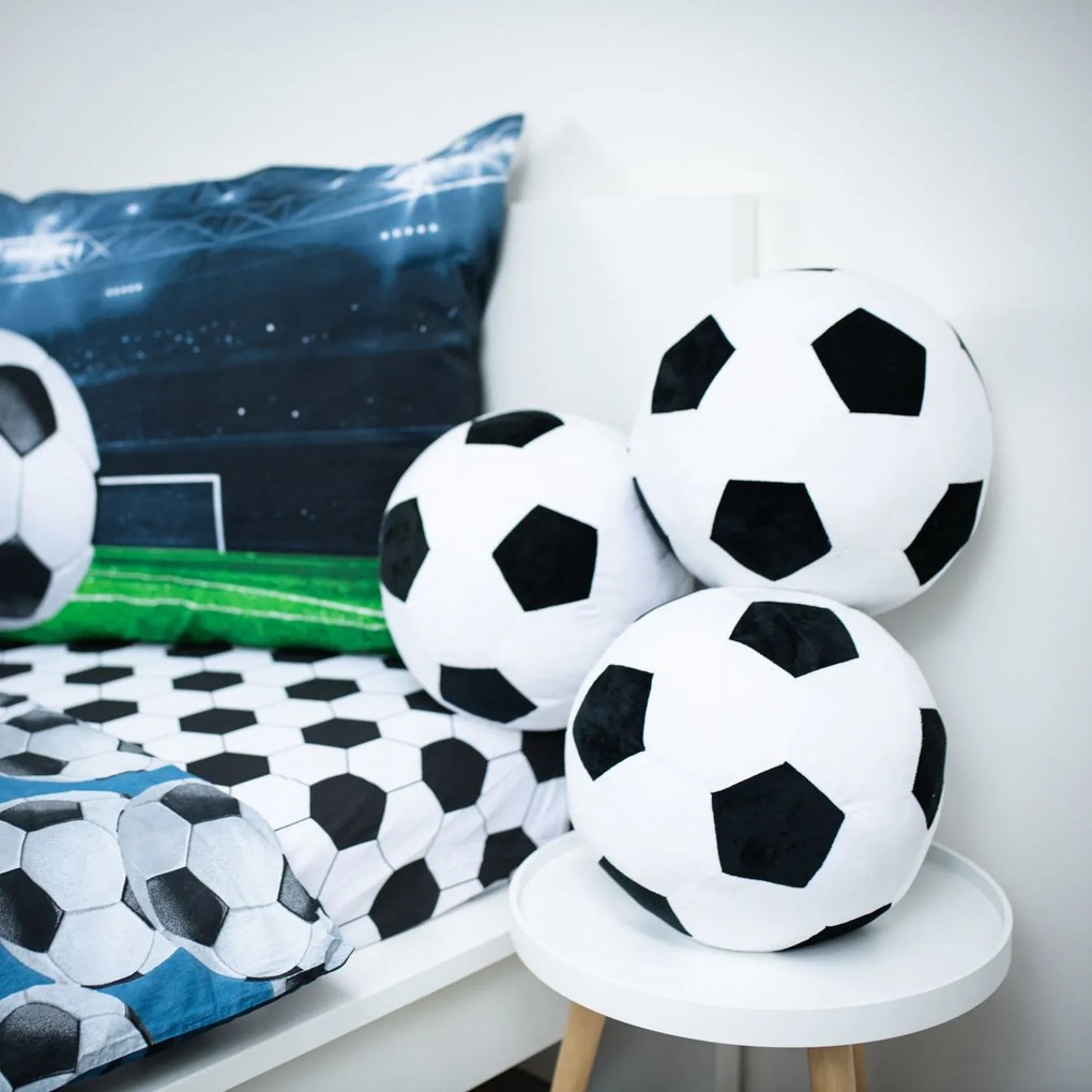 Jerry Fabrics Tvarovaný 3D vankúšik - Futbalová lopta