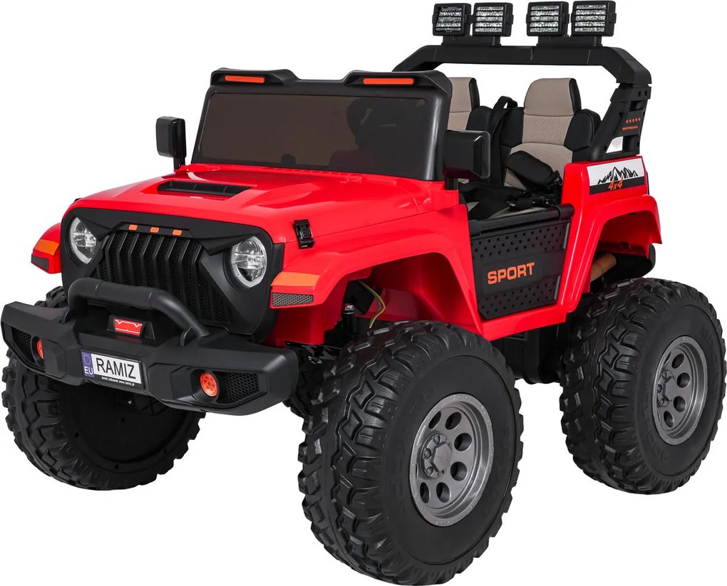 Ramiz Extrémne športové vozidlo 4x4 s variabilnou veľkosťou Červená