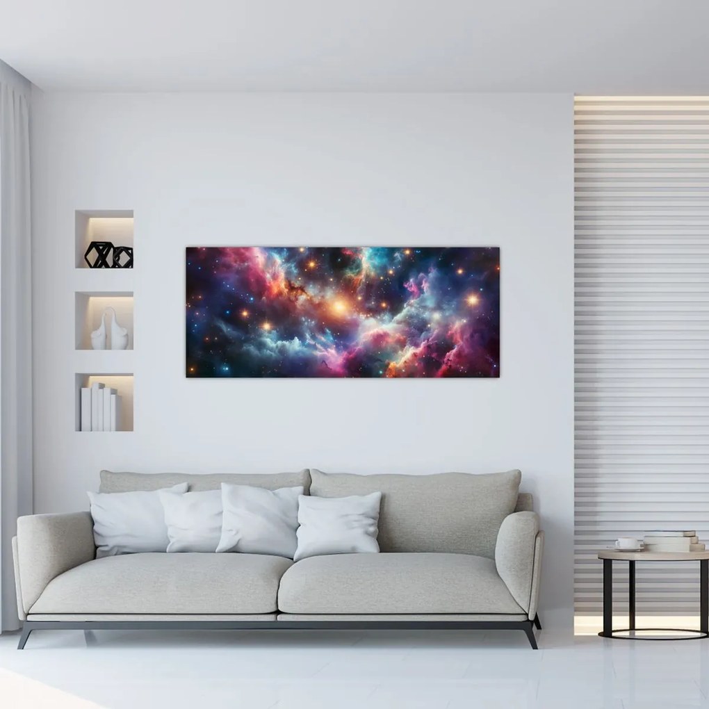 Obraz - Temný vesmír (120x50 cm)