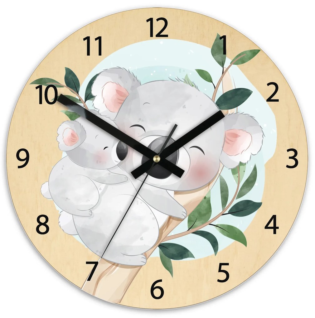 Detské nástenné hodiny Ami Koala 30 cm viacfarebné II