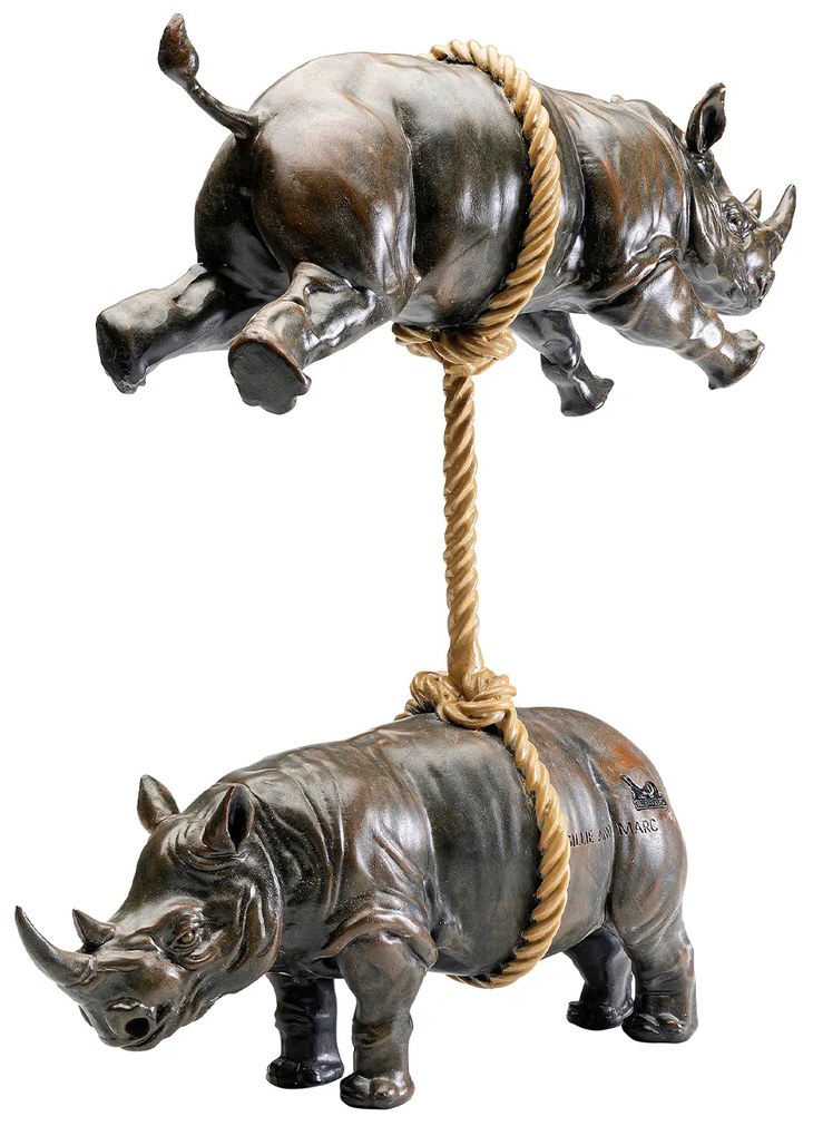 Artistic Rhino dekorácia hnedá 46 cm