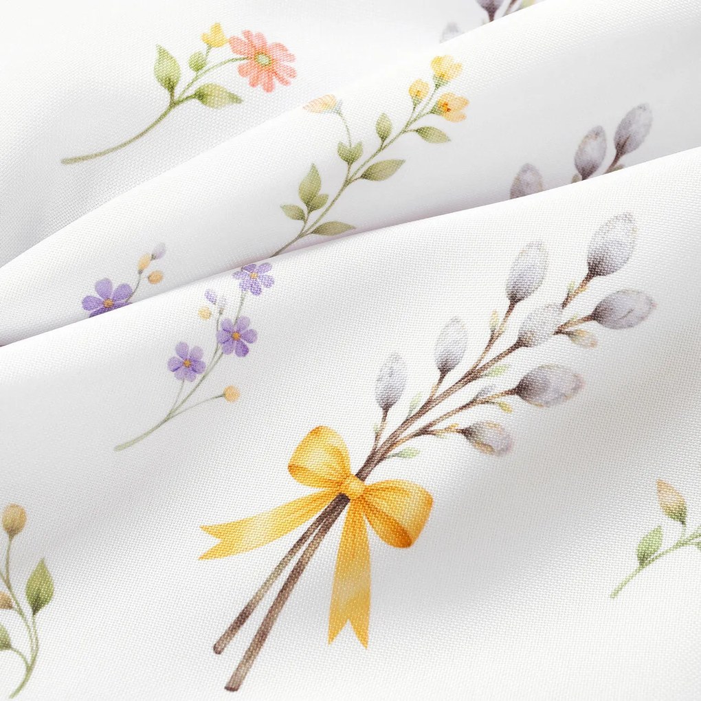 Goldea veľkonočný oválny teflónový obrus - bahniatka 120 x 160 cm