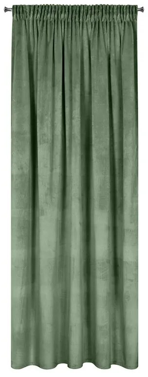 Dekorstudio Zamatový záves ROSA na riasiacu pásku 140 x 270 cm - tmavomätový
