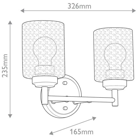 Kichler KL-WINSLOW-2W-NBR - Nástenná lampa WINSLOW 2xE27/60W/230V mosadz