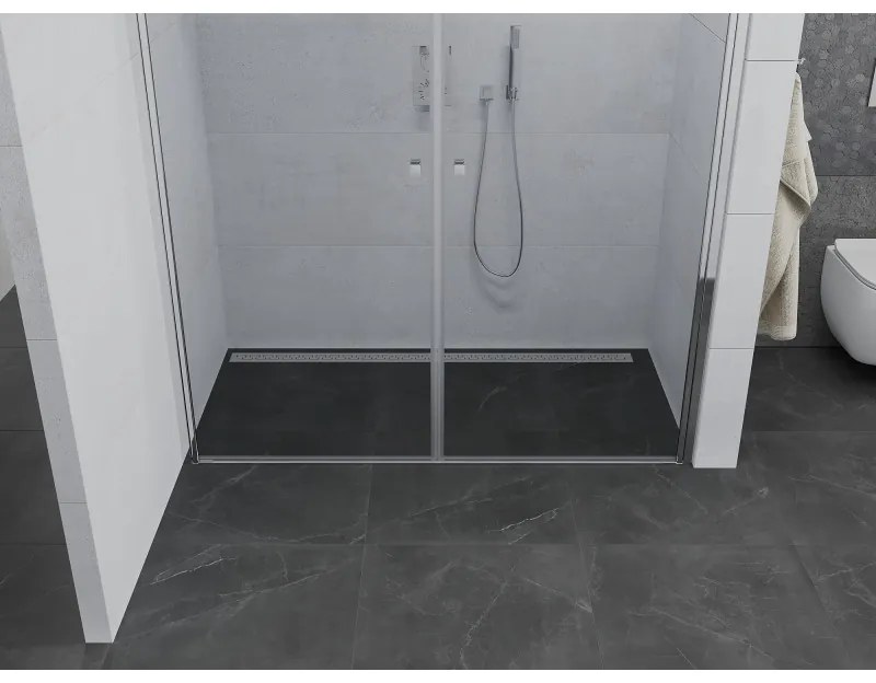 Mexen Pretoria Duo, 2-krídlové sprchové dvere do otvoru 150 cm, 6mm číre sklo, chrómový profil, 852-150-000-02-00