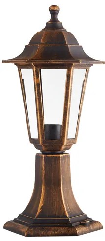 ACA Lighting Vonkajší lampáš PLGQ3R max. 40W/E27/IP44, hnedá