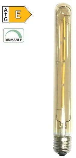 Diolamp LED Filament tubulárna žiarovka Amber T30 6W/230V/E27/2700K/760Lm/360°/Dim