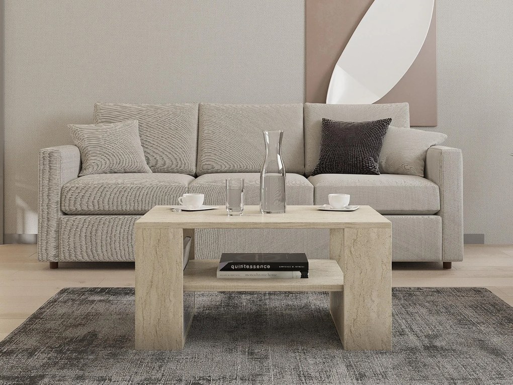 Konferenčný stolík Irina (travertín). Akcia -20%. Vlastná spoľahlivá doprava až k Vám domov. 1102196