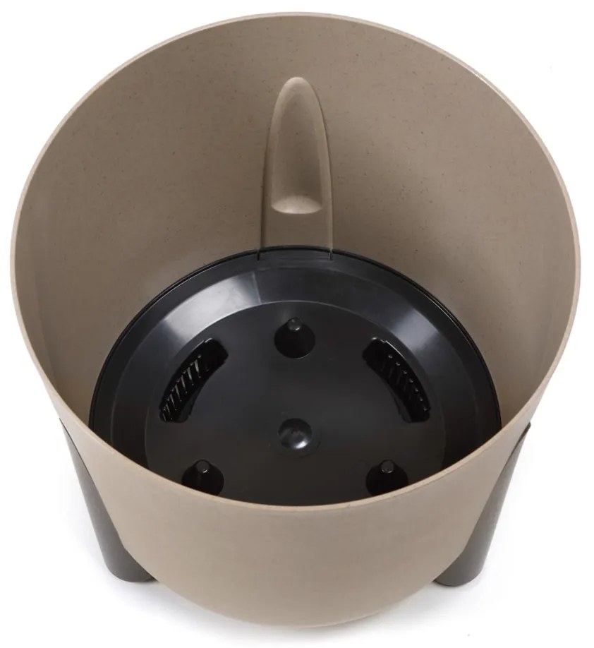 PLASTOVÝ KVETINÁČ MOSS ECO 28X30 CM ČIERNA